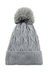 Women’s Winter Cosy Cable Knit Pom Pom Hat