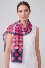 Polka Dot Chiffon Scarf