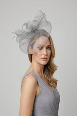 Elegant Mesh Fascinator Hat with Bow Detail for Weddings & Race Day