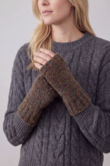 Plain Soft Knitted Fingerless Gloves