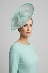 Teardrop Mesh Fascinator with Sculpted Flower Detail