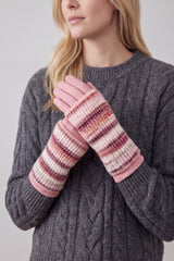 2-Piece Gloves Set – Plain Gloves & Removable Knitted Fingerless Layer
