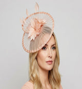 Classic Disc Fascinator with Feather Flower Detail