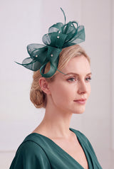 Embellished Diamond Mesh Bow Fascinator