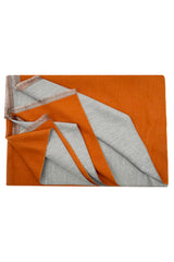 Women's Reversible Two-Tone Woven Scarf with Fringed Edges