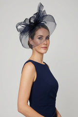 Elegant Mesh Fascinator Hat with Bow Detail for Weddings & Race Day