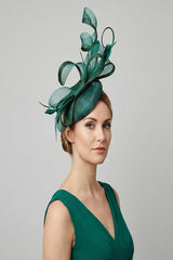 Elegant Loop Mesh Fascinator with Feather Detail