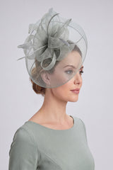 Statement Mesh Occasion Fascinator with Feather Trim