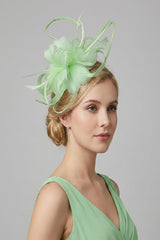 Sinamay Loop & Feather Flower Fascinator