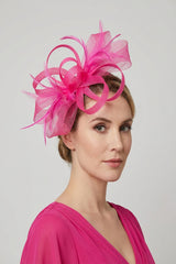 Ladies Loop Bow Feather Fascinator Headband Wedding & Race Day
