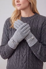Women’s Soft Knot Detail Touchscreen Gloves