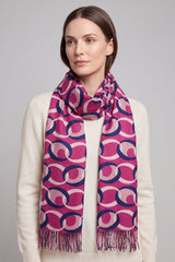 Lightweight Abstract Camouflage Print Scarf Khaki