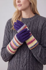 2-Piece Gloves Set – Plain Gloves & Removable Knitted Fingerless Layer
