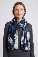 Women’s Abstract Brushstroke Print Scarf