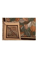 Women’s Multi-Tone Leaf Jacquard Scarf