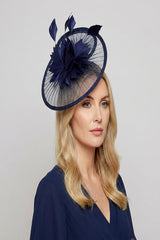 Classic Disc Fascinator with Feather Flower Detail