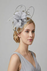 Sinamay Loop & Feather Flower Fascinator