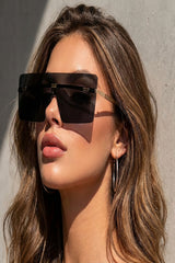 Oversized Rimless Visor Sunglasses