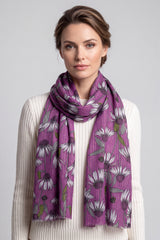 Vintage Floral Print Lightweight Scarf