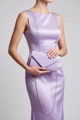 Patent Envelope Clutch Bag with Gold / Silver Chain Strap