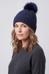 Women’s Winter Cosy Cable Knit Pom Pom Hat