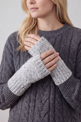 Plain Soft Knitted Fingerless Gloves