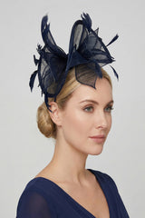 Statement Sinamay Bow Fascinator with Feather Detail