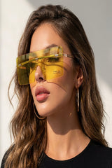 Oversized Rimless Visor Sunglasses