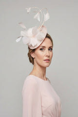 Delicate Feather Stem Sinamay Fascinator Baby Blue