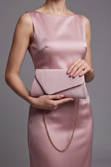 Envelope Clutch Bag with Gold Chain Strap