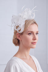 Embellished Diamond Mesh Bow Fascinator