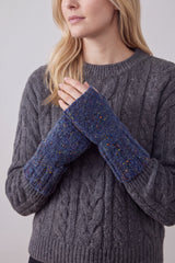 Plain Soft Knitted Fingerless Gloves