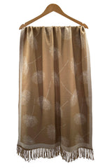 Women's Delicate Dandelion Print Fringed Scarf