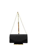 Glitter Envelope Clutch Bag with Gold /Silver Chain Strap