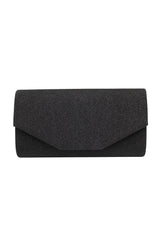 Glitter Envelope Clutch Bag with Gold /Silver Chain Strap