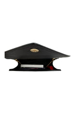 Textured Envelope Clutch Bag with Gold Chain Strap