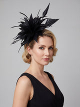 Elegant Feather Fascinator Headband for Weddings, Races & Special Occasions – Ladies Statement Headpiece