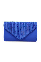 Embellished Envelope Clutch Bag with Gold Chain Strap