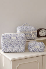 3 Piece Floral Travel Makeup & Toiletry Bag Set for Women