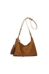 Women’s Soft Suede Hobo Bag with Adjustable Shoulder Strap