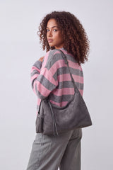 Women’s Soft Suede Hobo Bag with Adjustable Shoulder Strap
