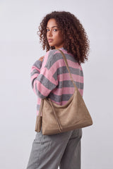 Women’s Soft Suede Hobo Bag with Adjustable Shoulder Strap