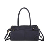 Women’s Vintage Suede-Style Shoulder Bag with Buckle Detail