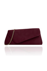 Envelope Clutch Bag with Gold Chain Strap