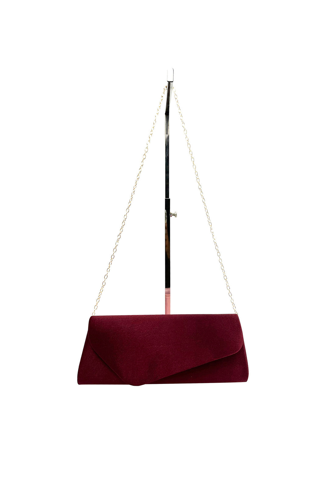 Envelope Clutch Bag with Gold Chain Strap