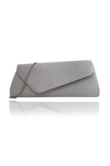 Envelope Clutch Bag with Gold Chain Strap