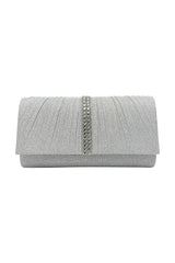 Glitter Pleated Evening Bag & Disc Fascinator Lilac Set