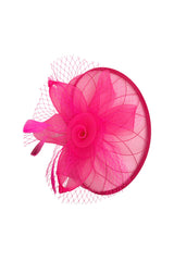 Statement Floral Mesh Fascinator with Feather Detail