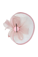 Statement Floral Mesh Fascinator with Feather Detail