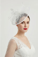 Statement Floral Mesh Fascinator with Feather Detail